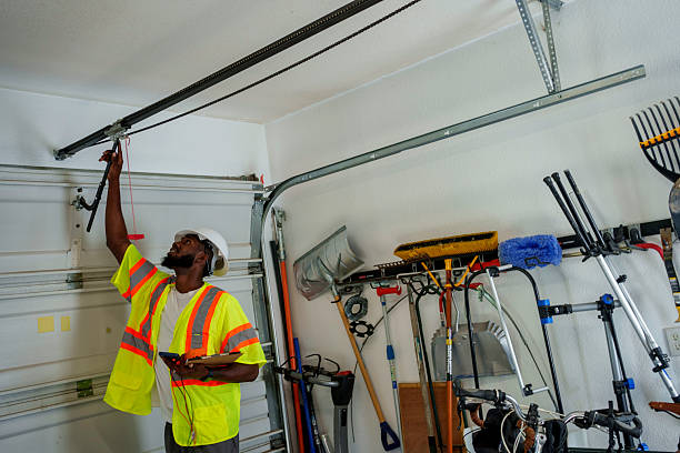Professional Garage Door Maintenance technician working in Clute, TX